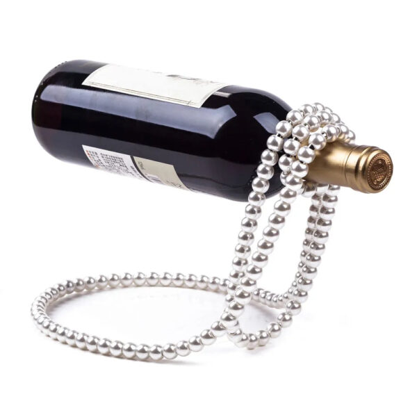 mirusha Floating Pearl Wine Bottle Holder – Elegant Balancing Wine Display - Image 4