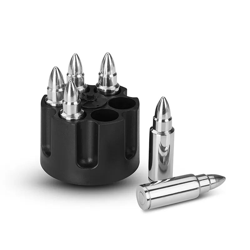 mirusha Steel Bullet Whiskey Stones – Reusable Chilling Cubes for Whiskey