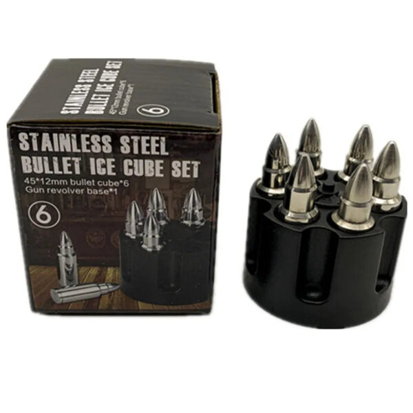 mirusha Steel Bullet Whiskey Stones – Reusable Chilling Cubes for Whiskey - Image 2