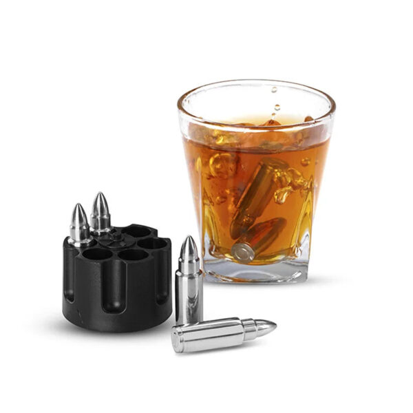 mirusha Steel Bullet Whiskey Stones – Reusable Chilling Cubes for Whiskey - Image 4