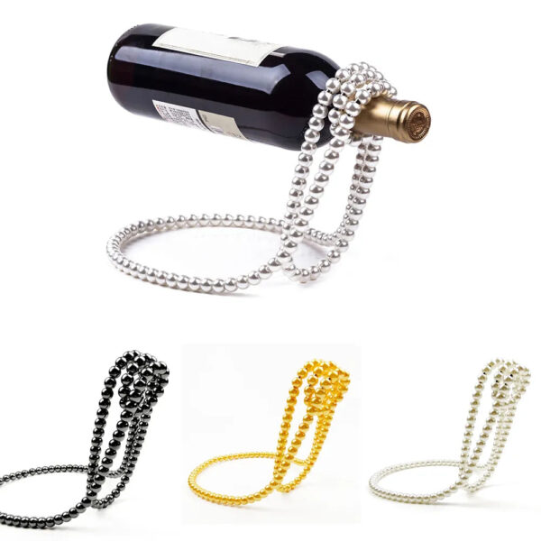 mirusha Floating Pearl Wine Bottle Holder – Elegant Balancing Wine Display - Image 6