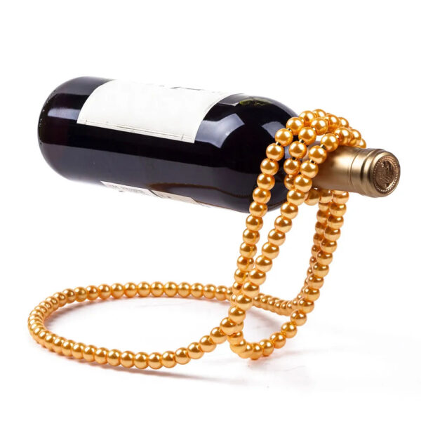 mirusha Floating Pearl Wine Bottle Holder – Elegant Balancing Wine Display - Image 5